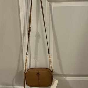 Tory Burch Tiramisu McGraw Convertible Camera Crossbody with Gold Chain